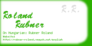roland rubner business card